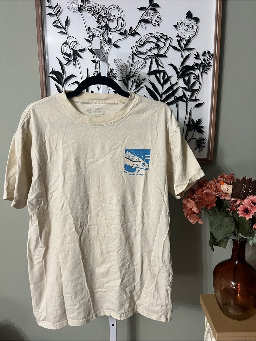 Parks Project Cream Acadia Pocket Graphic Tee Size Large